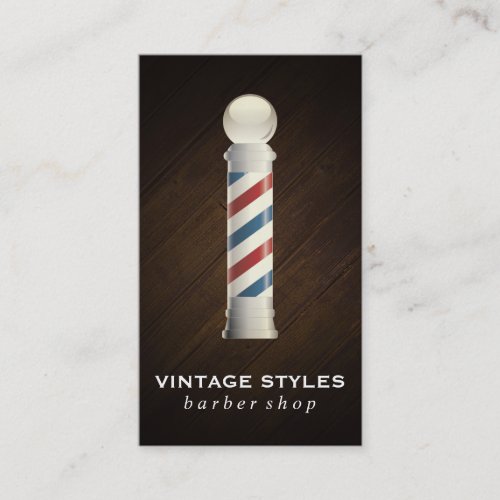 Barbers Poll and Shears Business Card