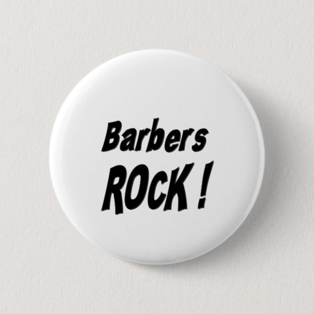 Barbers Rock! Button (Front)