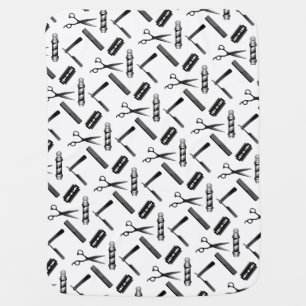 Barber's Shop Pattern Baby Blanket