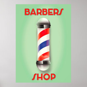 Barbers Shop Vintage Pole Sign