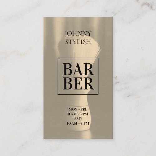 Barbers style image cover vintage colored business card