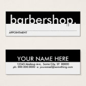 barbershop. (appointment card) (Front & Back)