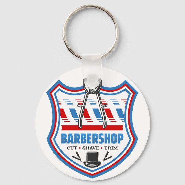 Barbershop Barber    Keychain (Front)