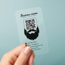 Barbershop beard QR code transparent