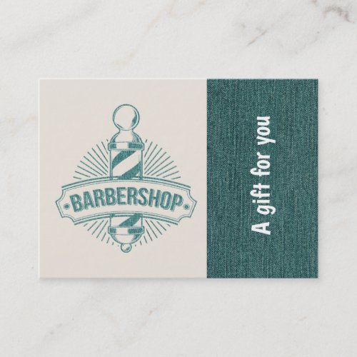 Barbershop blue jeans texture Gift Certificate