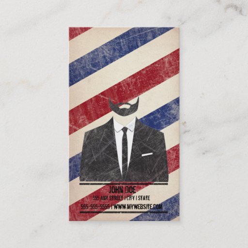 Customizable Barbershop Business Card