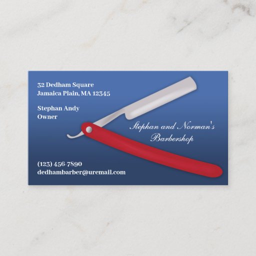 Customizable Barbershop Business Card
