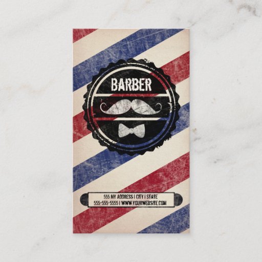 Customizable Barbershop Business Card