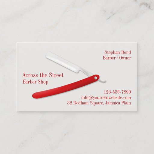 Customizable Barbershop Business Card