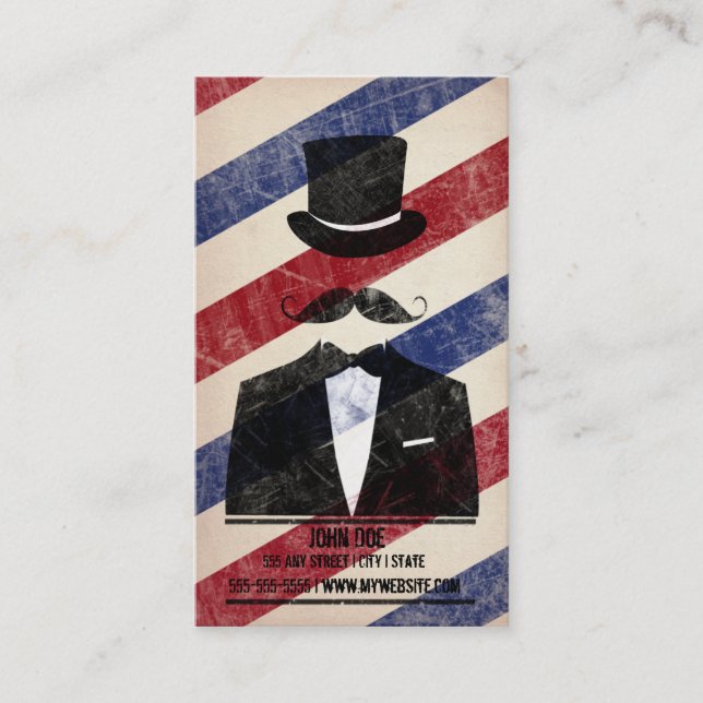 Barbershop Business Card (Front)