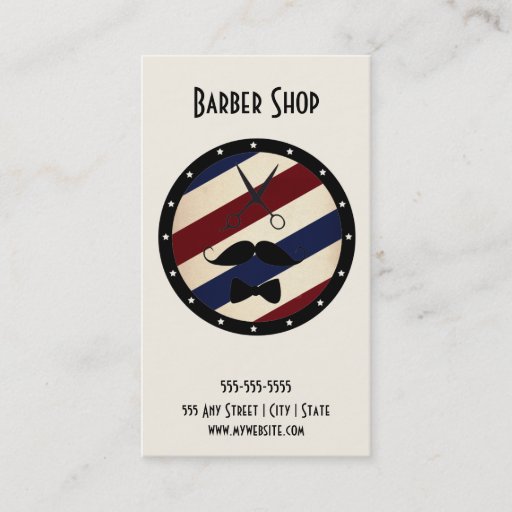Customizable Barbershop Business Card