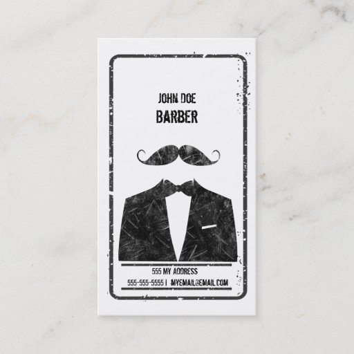 Customizable Barbershop Business Card