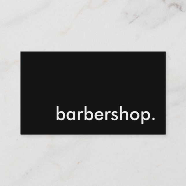 barbershop. business card (Front)