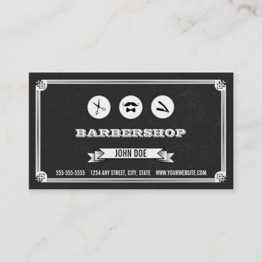 Customizable Barbershop Business Card
