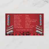 Barbershop Business Card (Barber pole and clippers (Back)