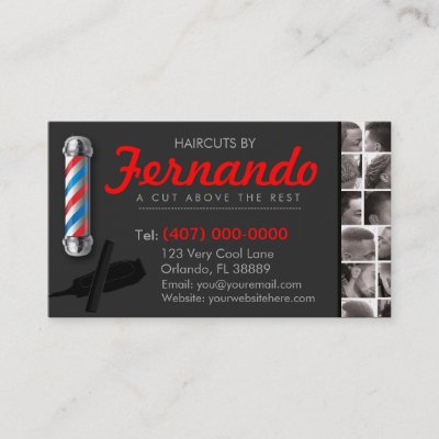 barber business card barber pole shears zazzle com cool business card ideas