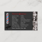 Barbershop Business Card-Barber pole, clippers com