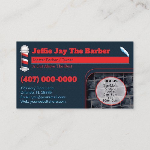 Barbershop Business Card Barber Template