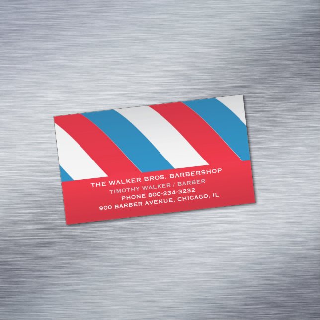 Barbershop Business Card Magnet (In Situ)
