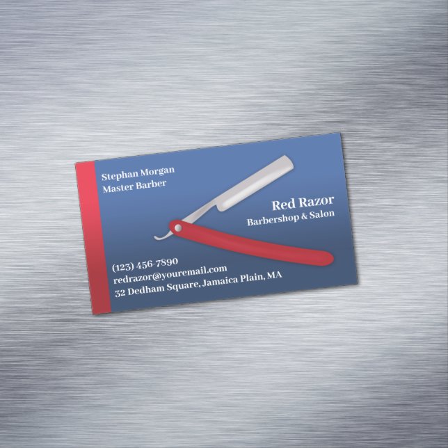 Barbershop Business Card Magnet (In Situ)