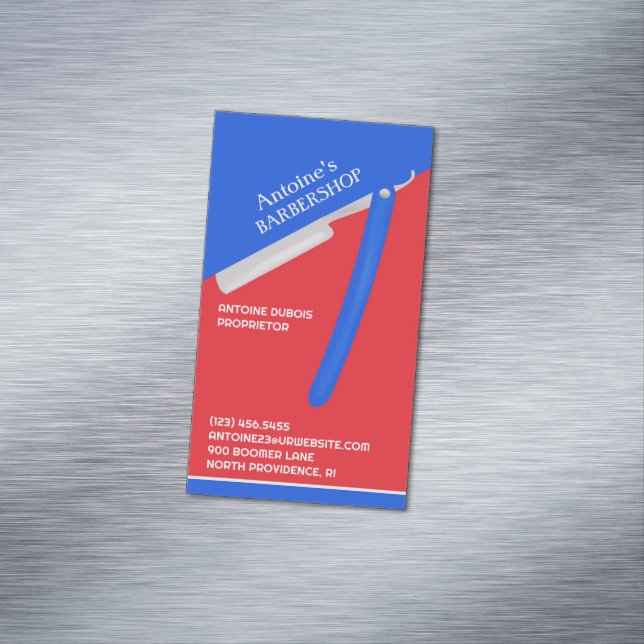 Barbershop Business Card Magnet (In Situ)