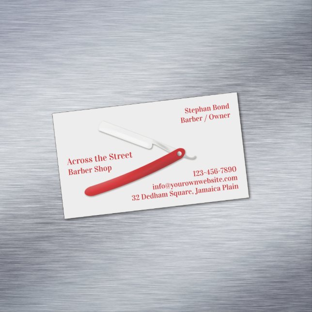 Barbershop Business Card Magnet (In Situ)