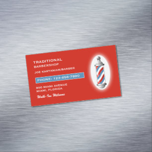 Barbershop Business Card Magnet