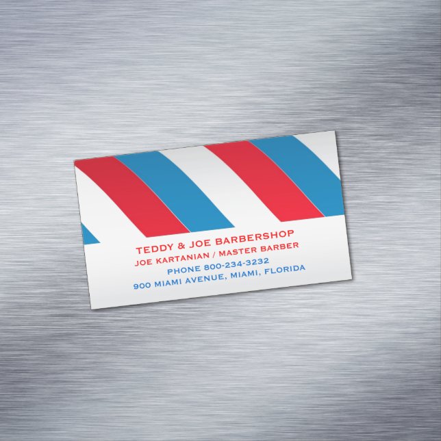 Barbershop Business Card Magnet (In Situ)