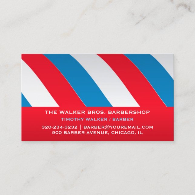 Barbershop Business Card Template (Front)
