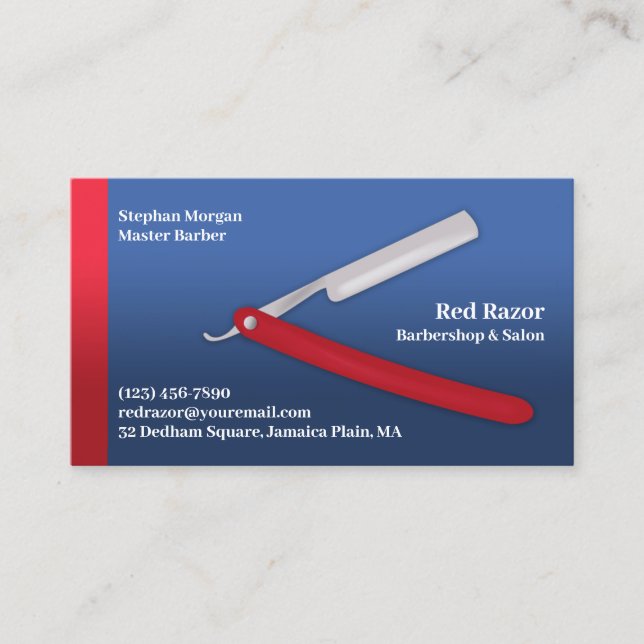 Barbershop Business Card Template (Front)