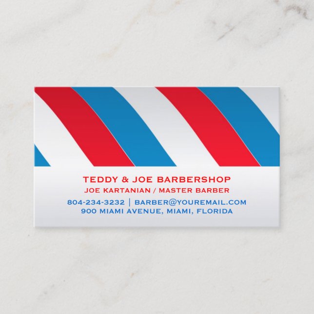 Barbershop Business Card Template (Front)