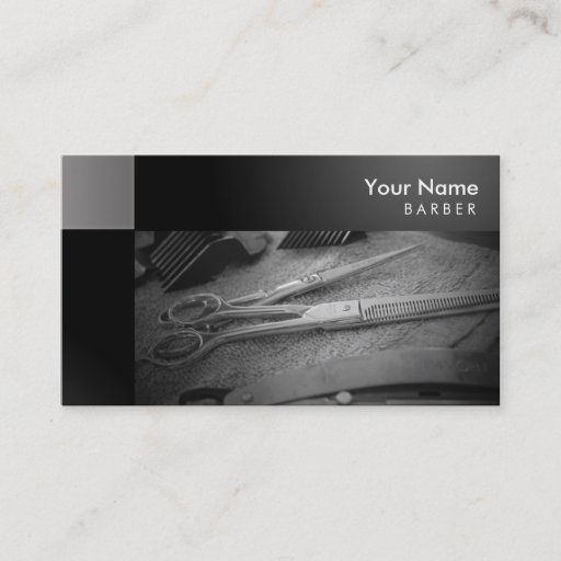 Customizable Barbershop Business Cards