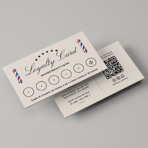 Barbershop Classic Barber Pole Sand Loyalty Card