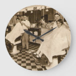 Barbershop Clock at Zazzle