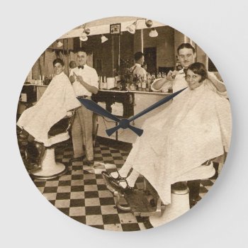 Barbershop Clock by BarbeeAnne at Zazzle