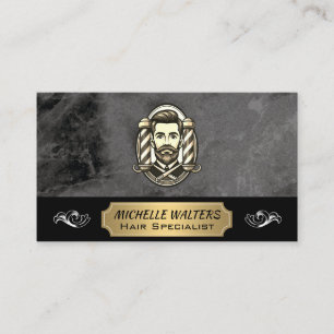 Barbershop Cuts   Mens Hair Care Business Card