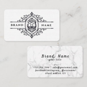 Barbershop Cuts Shavers Beard Vintage Business Card