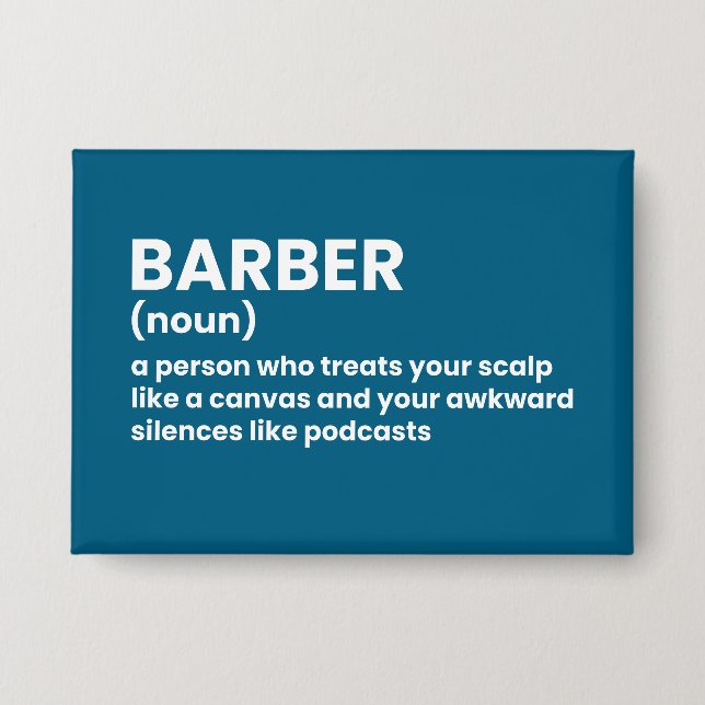 Barbershop Funny Definition Button (Front)