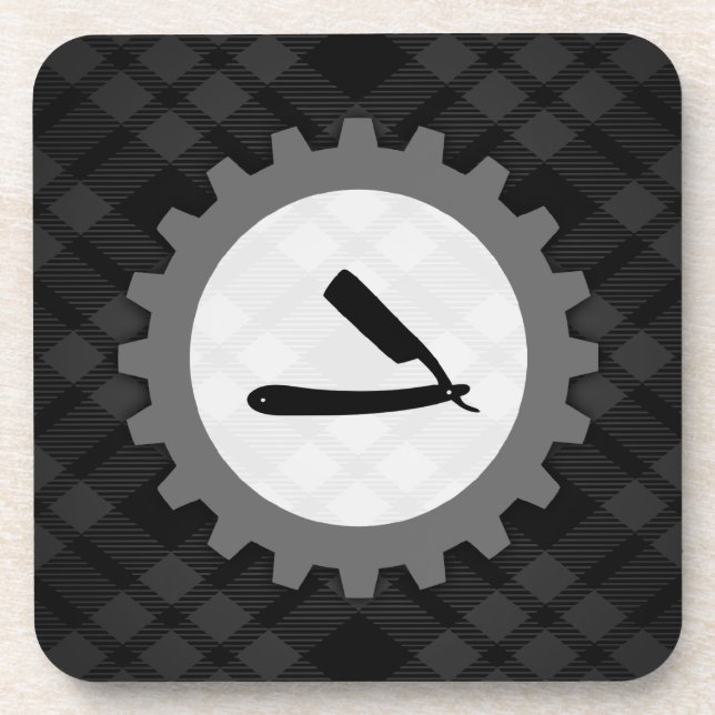 barbershop gear beverage coaster (Front)