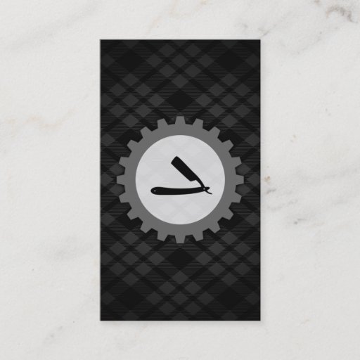 Customizable barbershop gear business card template