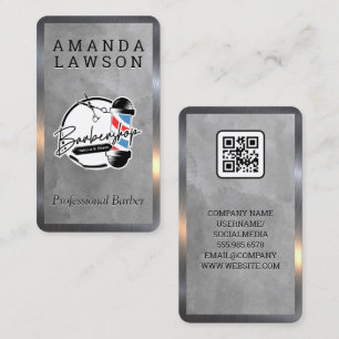 Barbershop Hair Cut Self Care Business Card