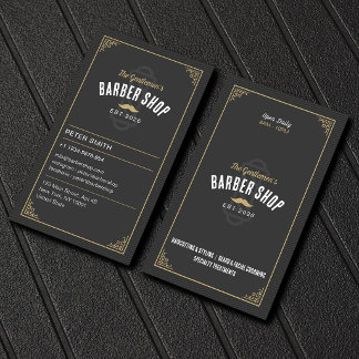 Barbershop Hair Stylist, Salon, Profesional Barber Business Card