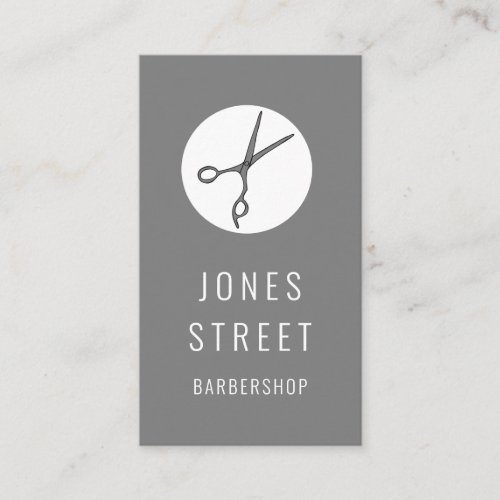 Barbershop Hair Stylist Scissors Minimalist Cool  Business Card