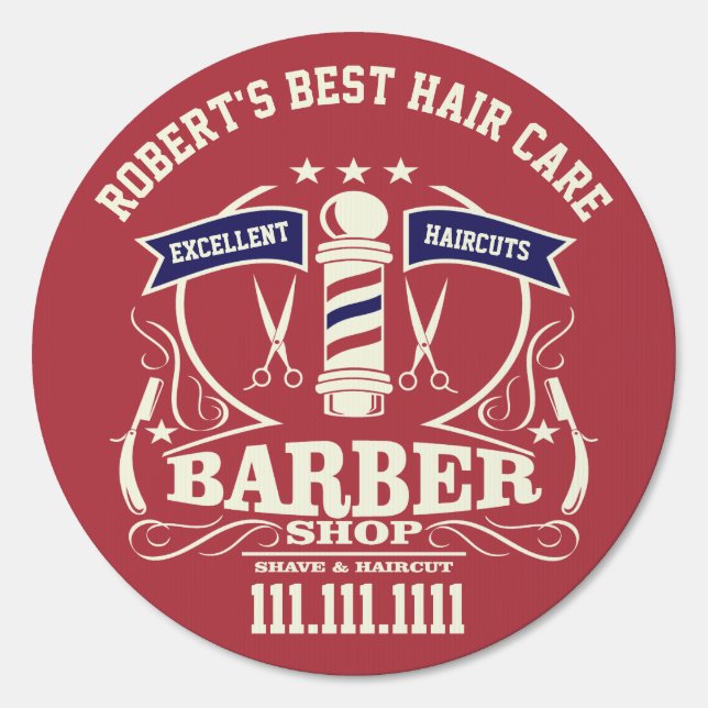 Barbershop Haircut Shave Stylist Sign (Front)