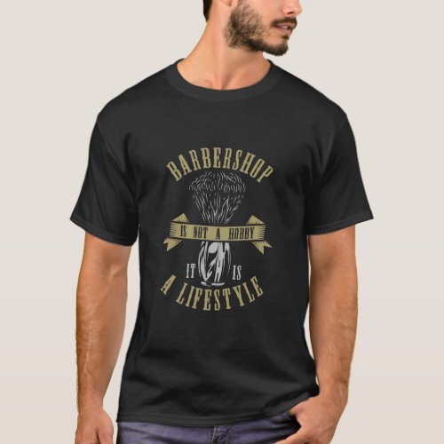 Barbershop Is A Lifestyle Vintage Style T_Shirt