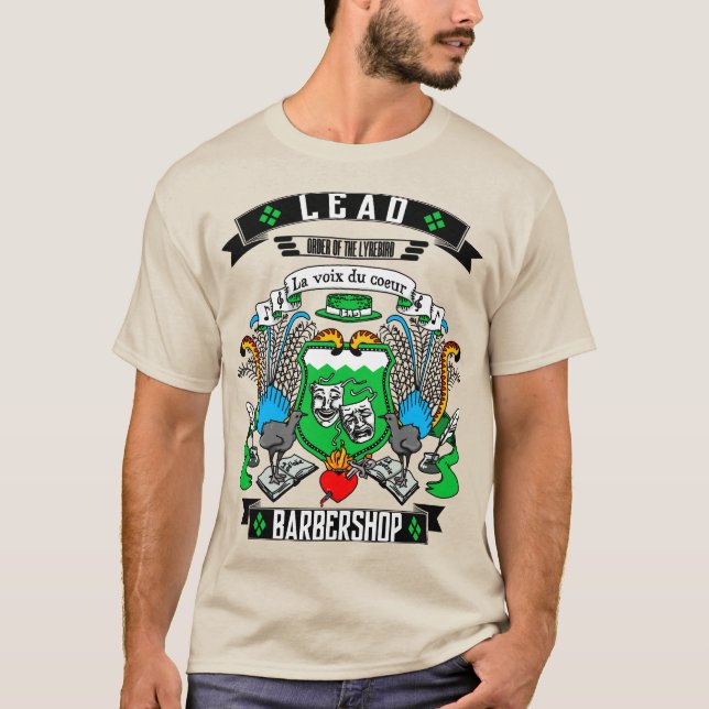 Barbershop Lead Coat of Arms T-Shirt (Front)
