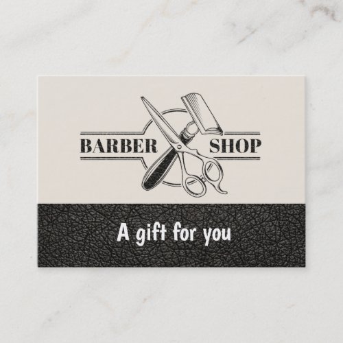 Barbershop leather look  Gift Certificate