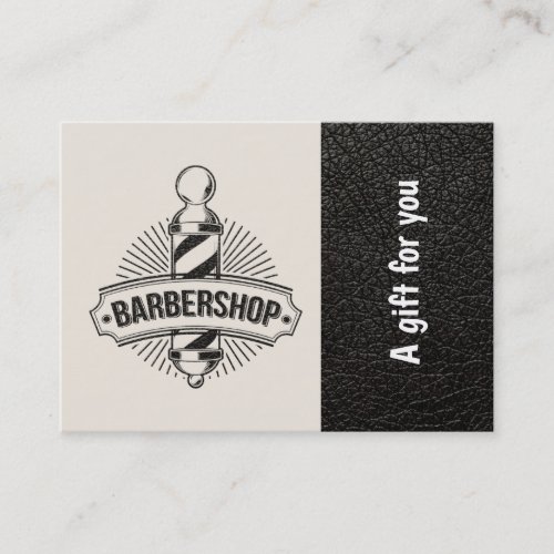 Barbershop leather look  Gift Certificate