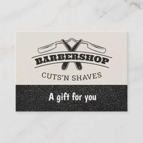 Barbershop leather look  Gift Certificate