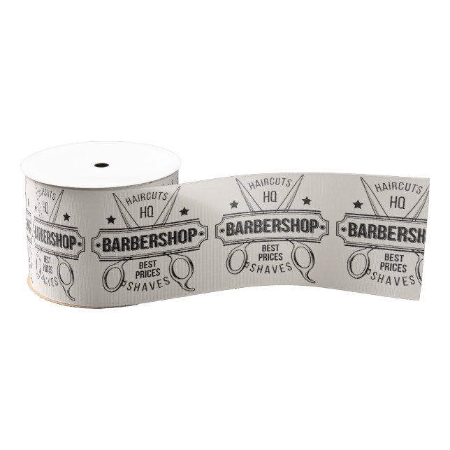 Barbershop leather look grosgrain ribbon (Spool)